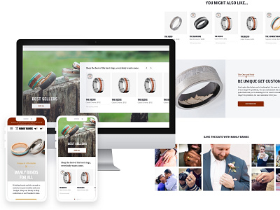 Manly Bands Homepage branding design product design typography ui ui design user interaction ux ux design ux designer
