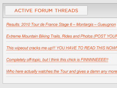 Active Forum Threads