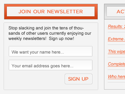 Newsletter Signup Snap