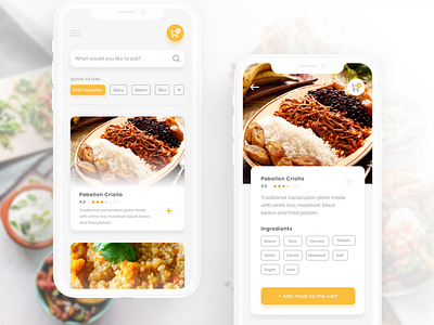 Meal Delivery App cards delivery delivery app description food app food delivery food delivery app ios meals search bar sketch tags ui