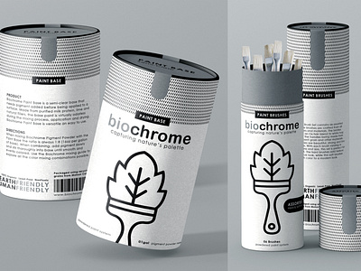 Biochrome brand color design logo nature organic packaging paint