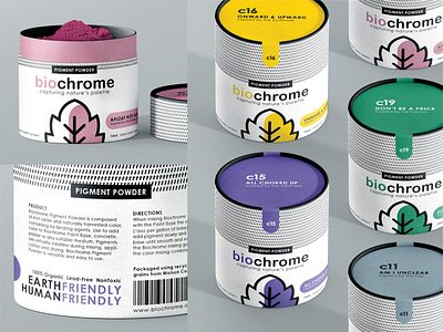 Biochrome brand color design logo nature organic packaging paint