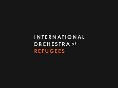 International Orchestra of Refugees brand design logo music non profit orchestra refugees
