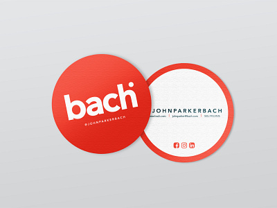 Bach brand business card design logo videography