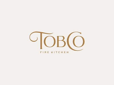 TobCo bar brand design fire food logo restaurant typogaphy