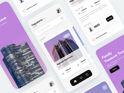 Este - Real Estate App apartment clean design home rent landing page landingpage minimalist mobile app mobile design offer product design property real estate real estate app responsive ui ui design ui ux valuation website