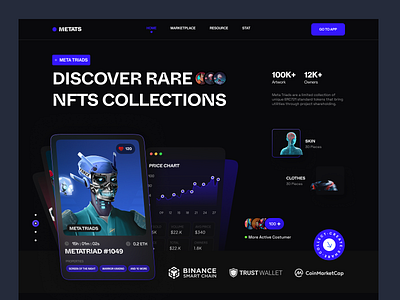 METATS - NFTs Landing Page by Royhan ® for One Week Wonders on Dribbble