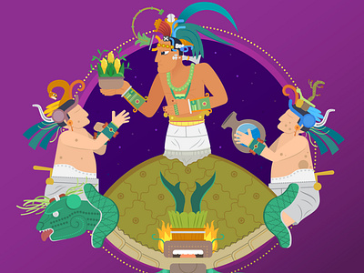 Mayan God of corn culture culturemx education gods illustration art kids book legends mayan mesoamerican native american vectorart