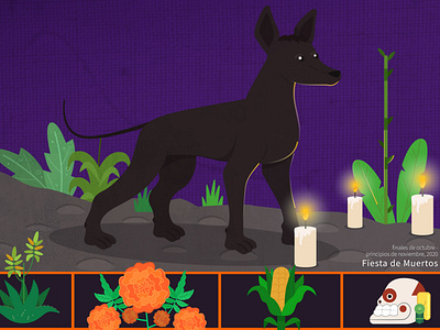 Xoloitzcuintle Day of the dead