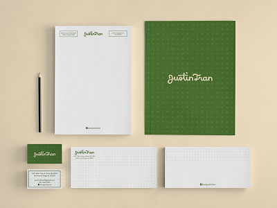 New Identity branding cards cream design envelope folder green identity illustrator letterhead mockup stationery