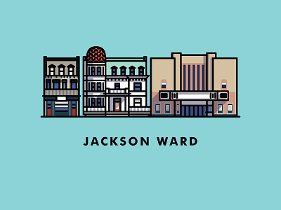 Jackson Ward hippodrome hoods illustration j ward jackson ward justin tran neighborhood neighborhoods of richmond richmond rva va virginia