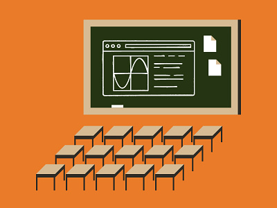 Computers in the classroom classroom design editorial education illustration justin tran school technology