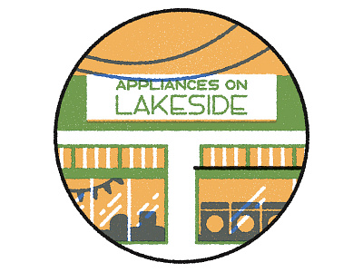 Appliances on Lakeside appliances facade justin tran lakeside richmond rva spot illustration storefront