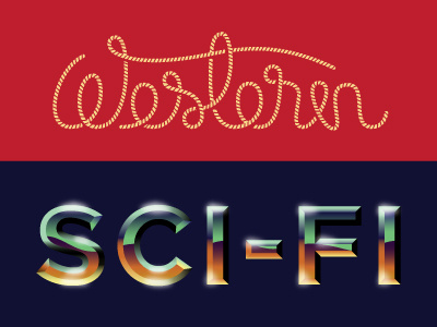 Genres design film genres illustration justin tran lettering movies sci fi type typography western