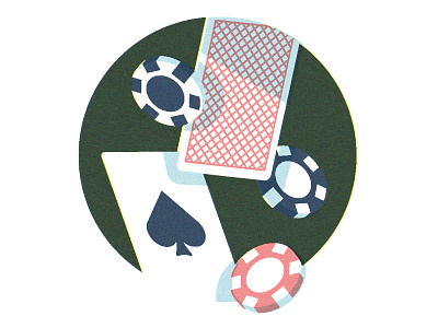 Gamble cards chips gambling illustration justin tran money