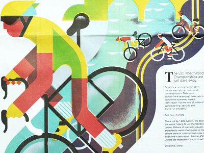 The CT / Richmond 2015 bikes cycling editorial illustration justin tran richmond richmond 2015 rva