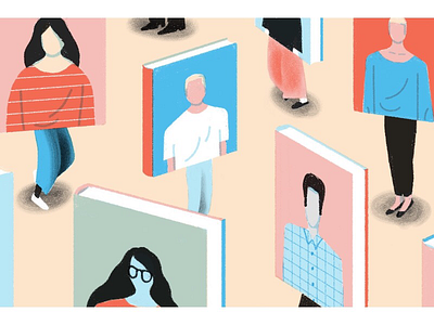 People covers book cover books dropbox editorial illustration people