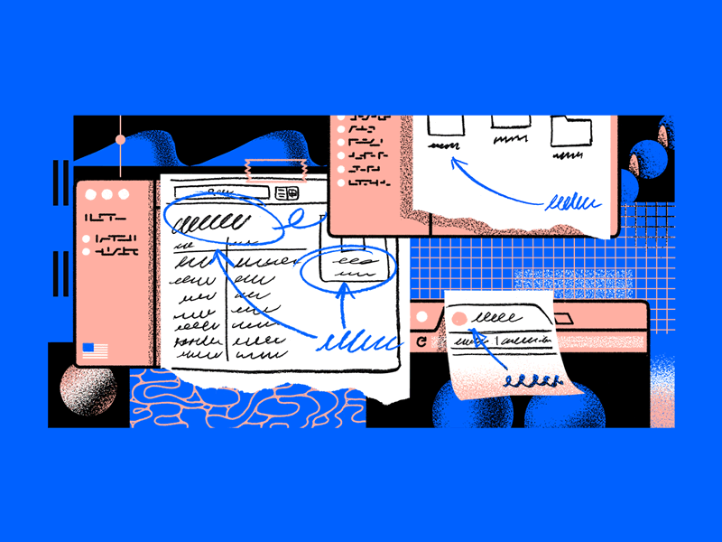 Designing with real data data design dropbox illustration