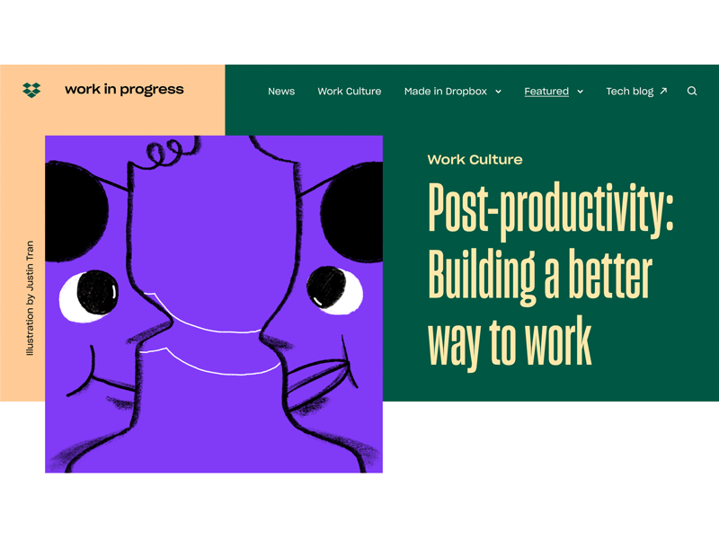 Post-productivity: Building a better way to work animation dropbox gif illustration productivity work
