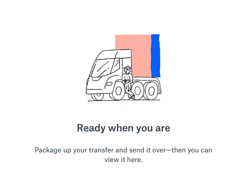 Dropbox Transfer illustrations