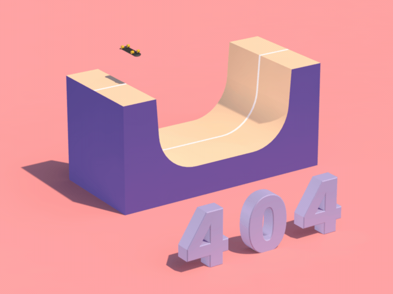 404 Animation Design 2.5d animation c4d 插图