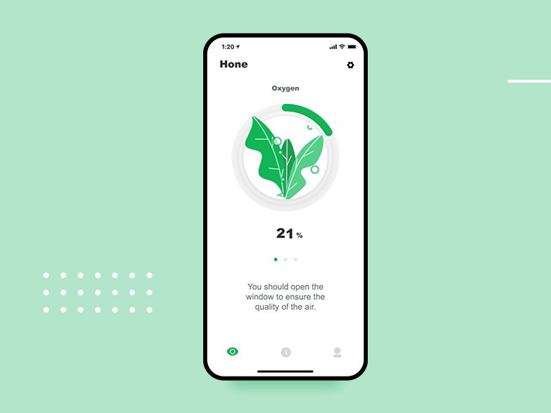Smart home air detection App design ui ux 动画 品牌 商标 图标 平面 应用 插图 设计