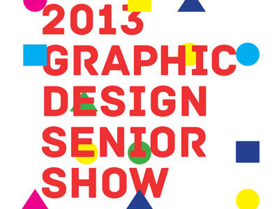Senior Show coloful poster senior show shapes typography vector