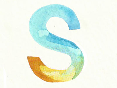 Watercolor "S"