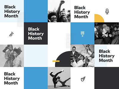 Black History Month Zoom Background bhm black history month blm brand color blocking