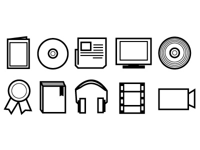 Cabell Icons first geometric icon icon set library media