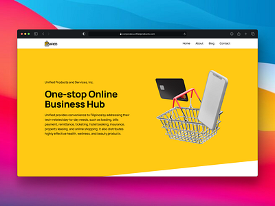 Unified Corporate Landing Page ecommerce ui web design
