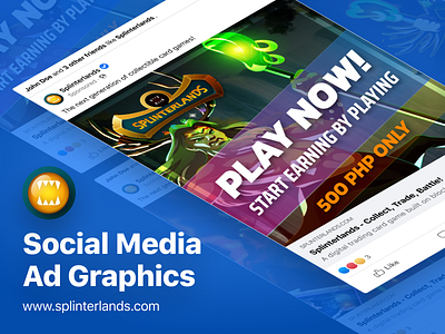 Splinterlands Ad Graphics ads blockchain cryptocurrency graphic design marketing graphics splinterlands