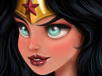 Wonder Woman character design illustration