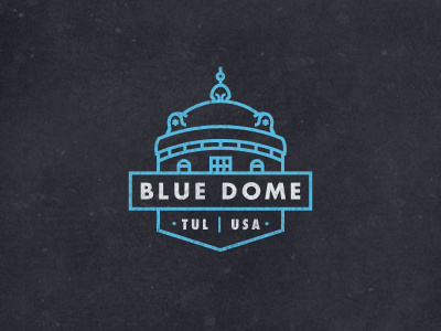 Tulsa Blue Dome Badge