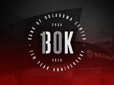 BOK Center - 10 Year Anniversary Badge 10 anniversary arena badge bok bok center city of tulsa concerts custom logo oklahoma tulsa