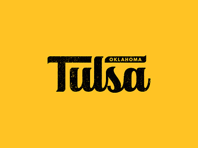 Tulsa distressed industrial oklahoma retro script throwback tulsa tulsa time typography vintage