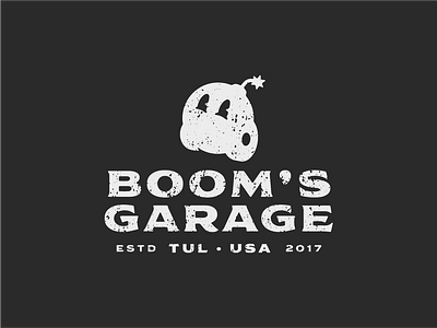 Boom's Garage Stacked Mark