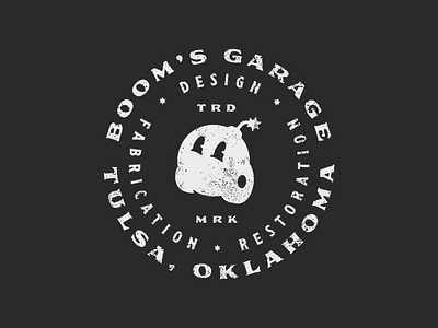 Boom's Garage - Round Badge