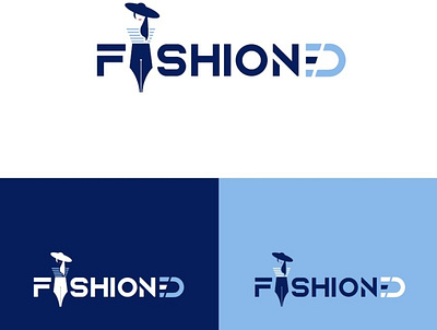 Fashion Education logo with word Fashioned education logo fashion logo design