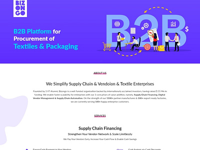 Landing page design