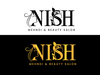 Logo Design for Nish Beauty and mehndi art beauty logo beauty salon logo fashion logo logo logotype mehndi art logo mehndi design