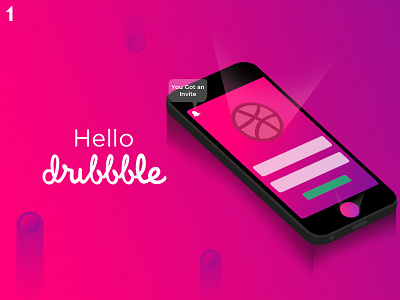 My first shot! application artwork chennai design designer digital art digital design dribbble dribbbleshot first dribbble shot first shot football 2018 gadget giveaway hello invite ios ux ux design widgets