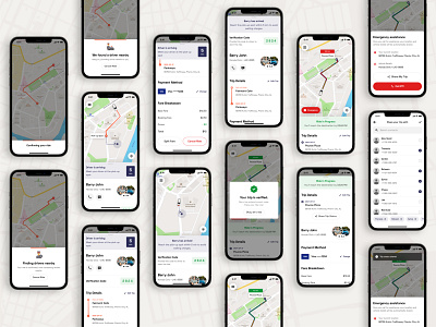 Book a ride Screens (Set 2) ⟶ Go - Ride Hailing App UI Kit booking cab booking app emergency ios app lyft lyft design mobile app ride taxi app uber uber design ui ui design uiux ux verification verify driver