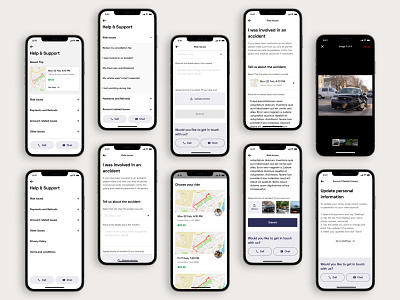 Help and Support UI ⟶ Go - Ride Hailing App UI Kit app app design cab booking app dailyui design flat help and support ui help ui ios ios app lyft ride hailing app taxi app uber ui ux