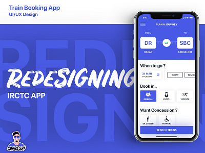 IRCTC App Redesign - Train-Booking App UI Design app concept app design flat ios minimal redesign train booking app ui ui ux uidesign ux