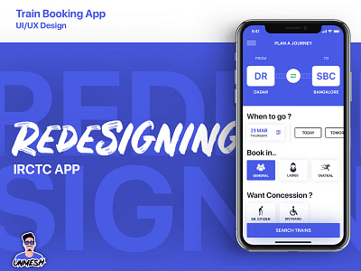 IRCTC App Redesign - Train-Booking App UI Design