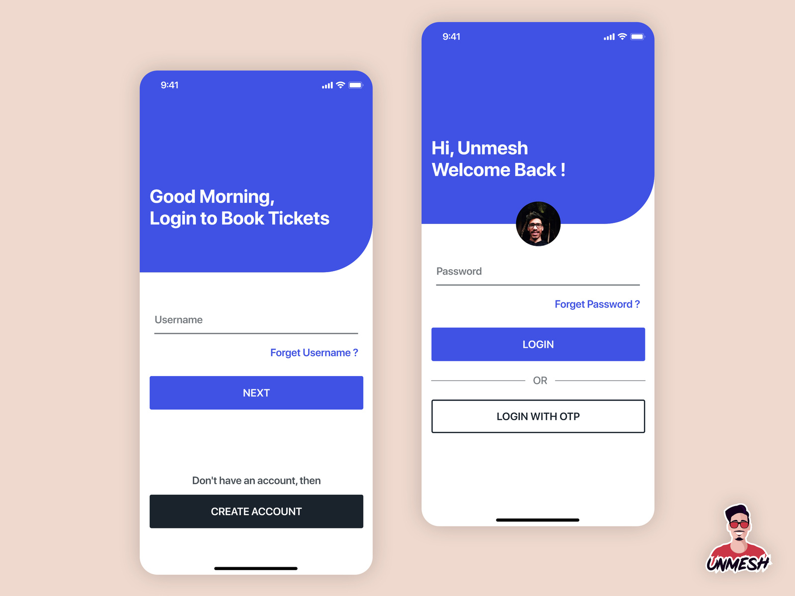 Login Screen Redesigning IRCTC App by Unmesh Gite on Dribbble
