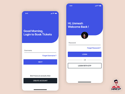 Login Screen - Redesigning IRCTC App app dailyui design flat ios app login form minimal type typography ui ui ux ui ux design ux web