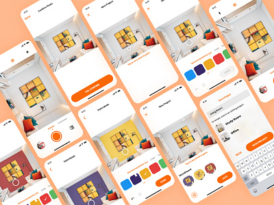 Paint AI App UI/UX Design - All Screens ai app app ar app artificial intelligence artificialintelligence dailyui design flat interior design app ios app madewithadobexd minimal paint ai app screens ui ui designer uiux unmesh gite