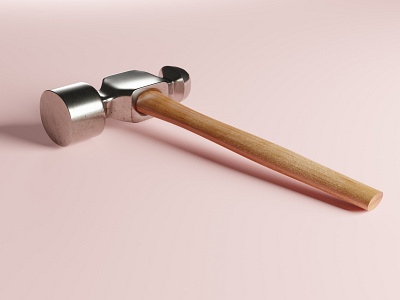 Realistic 3D Hammer Design #MadeWithBlender 3d 3d art 3dart 3dartist 3dsmax blender blender 3d blender3dart design flat illustration minimal minimalism minimalist realism realistic